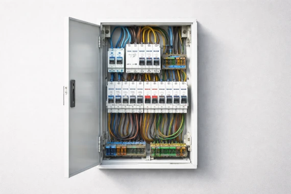Tableau électrique rénové avec disjoncteurs et circuits organisés à Belley