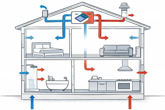 Système de ventilation VMC pour logement individuel